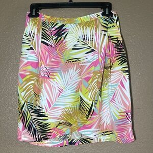 H&M tropical faux wrap skirt size 6
